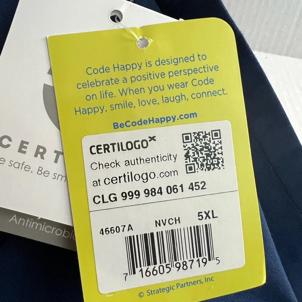 Code Happy Women’s Scrub Top - Picture 6 of 7